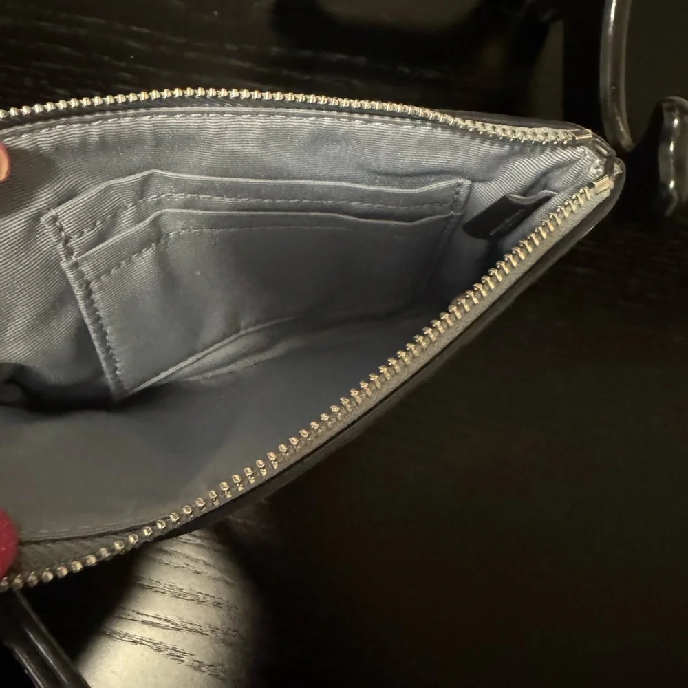 Coach Signature Leather Corner Zip Wristlet (Twilight) - NWOT